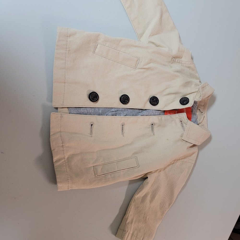 Girls 3-6m khaki coat